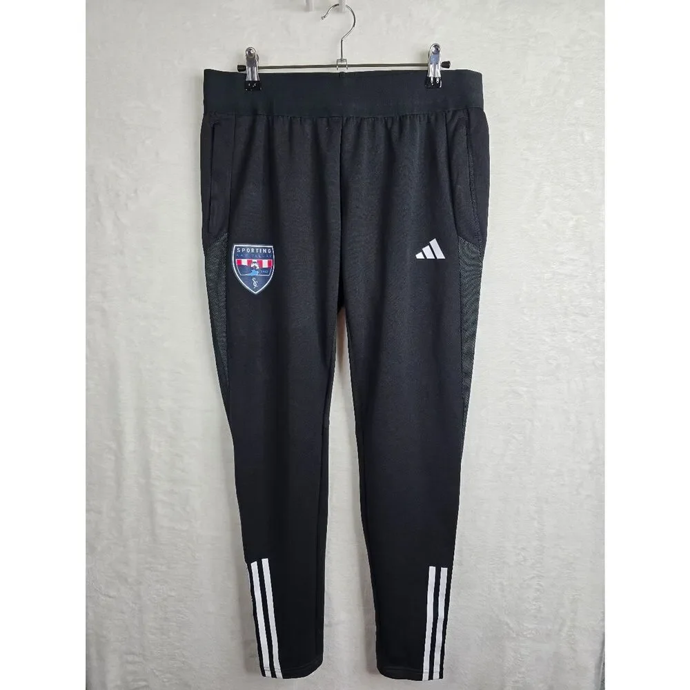 Adidas Tiro 23 Training Pants Mens M Black Slim Fit Soccer Athletic Zip Ankle